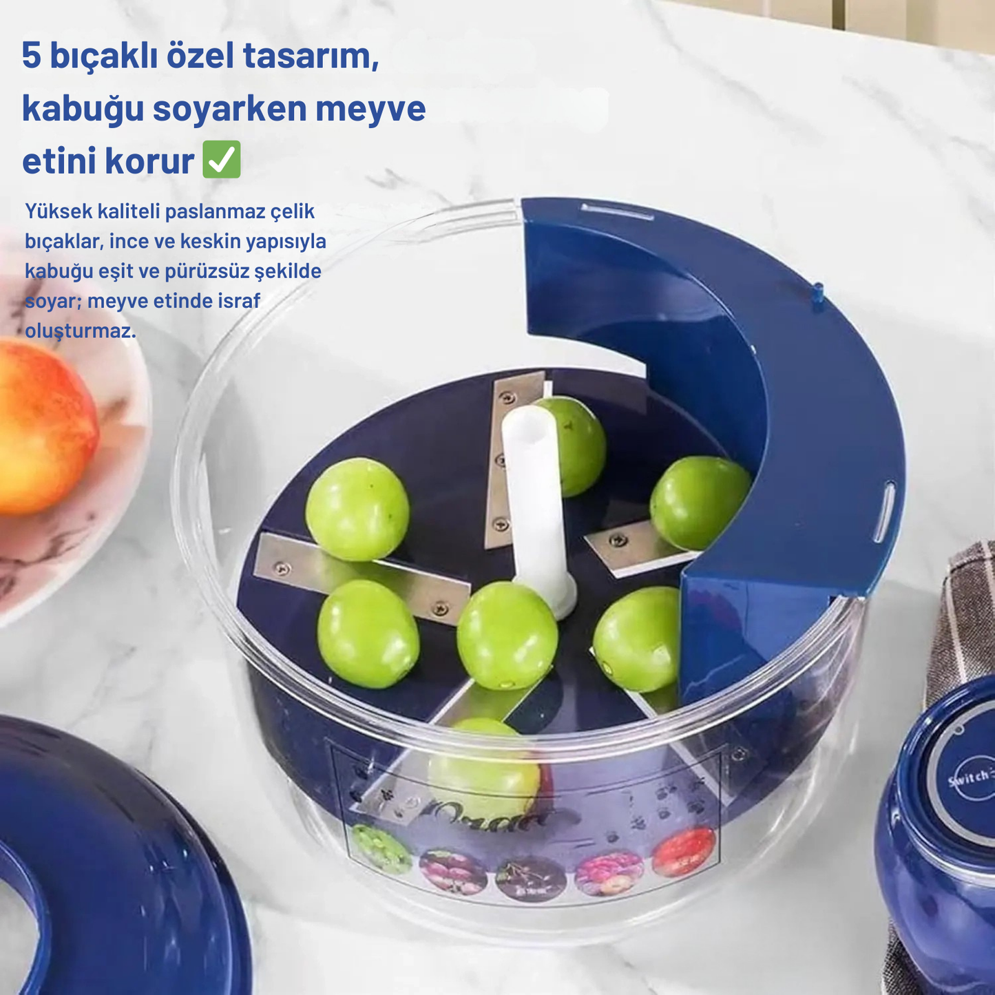 JetSoy | Otomatik Meyve Soyucu (Üzüm • Cherry • Sarımsak)